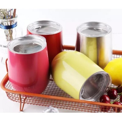 christmas gifts 2020 new stainless steel coffee mugs egg shape vacuum cup insulated water bottle with lid