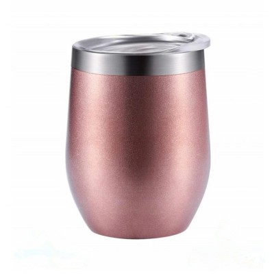 Custom logo private label stainless steel egg shape thermos cup water bottle