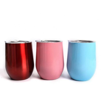 12 oz stainless steel tumbler mug reusable vacuum stainless steel double wall egg coffee cup 304